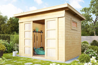 Holz-Gartenhaus Pina  mit Pultdach von WOLFF FINNHAUS