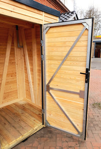 Gartenschrank KLARE LINIE mit Gründach - Modern, massiv, maßgefertigt von FREESE Holz