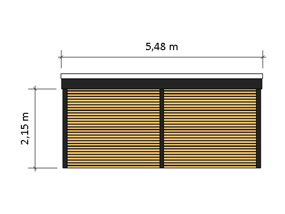 Modernes Gründach-Carport KLARE LINIE mit Abstellraum (Doppelcarport) - FREESE Holz