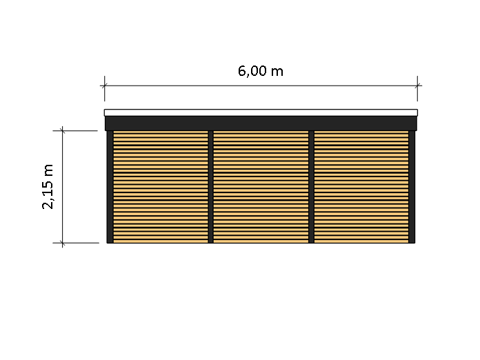 Modernes Gründach-Carport KLARE LINIE mit Abstellraum (Doppelcarport) - FREESE Holz
