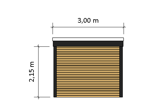 Modernes Gründach-Carport KLARE LINIE mit Abstellraum (Einzelcarport) - FREESE Holz