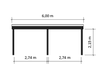 Modernes Gründach-Carport KLARE LINIE ohne Abstellraum (Einzelcarport) - FREESE Holz