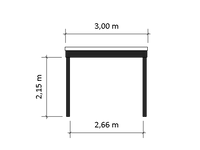 Modernes Gründach-Carport KLARE LINIE ohne Abstellraum (Einzelcarport) - FREESE Holz