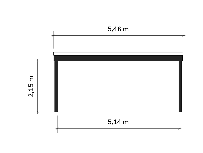 Modernes Doppelcarport KLARE LINIE ohne Abstellraum - FREESE Holz