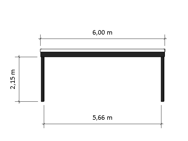 Modernes Doppelcarport KLARE LINIE ohne Abstellraum - FREESE Holz
