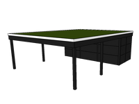 Modernes Gründach-Carport KLARE LINIE mit Abstellraum (Doppelcarport) - FREESE Holz