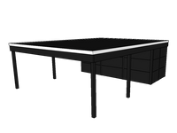Modernes Doppelcarport KLARE LINIE mit Abstellraum - FREESE Holz