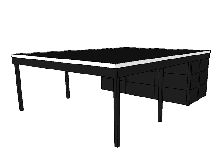 Modernes Doppelcarport KLARE LINIE mit Abstellraum - FREESE Holz