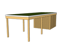 Modernes Gründach-Carport KLARE LINIE mit Abstellraum (Einzelcarport) - FREESE Holz