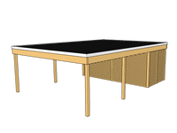 Modernes Doppelcarport KLARE LINIE mit Abstellraum - FREESE Holz