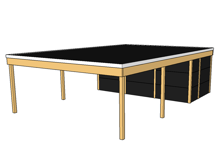 Modernes Doppelcarport KLARE LINIE mit Abstellraum - FREESE Holz