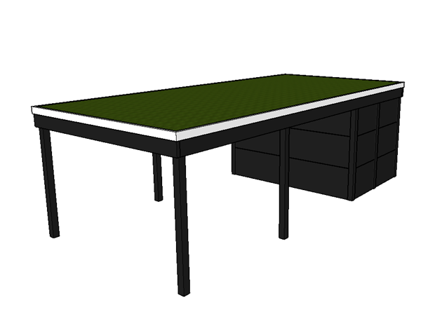 Modernes Gründach-Carport KLARE LINIE mit Abstellraum (Einzelcarport) - FREESE Holz