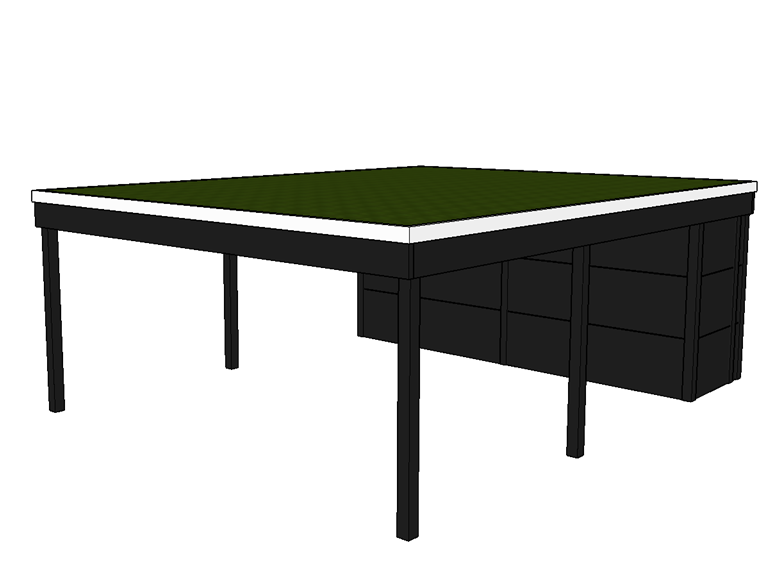 Modernes Gründach-Carport KLARE LINIE mit Abstellraum (Doppelcarport) - FREESE Holz