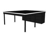 Modernes Doppelcarport KLARE LINIE mit Abstellraum - FREESE Holz