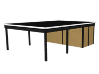 Modernes Doppelcarport KLARE LINIE mit Abstellraum - FREESE Holz