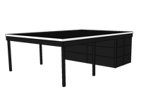 Modernes Doppelcarport KLARE LINIE mit Abstellraum - FREESE Holz