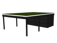 Modernes Gründach-Carport KLARE LINIE mit Abstellraum (Doppelcarport) - FREESE Holz