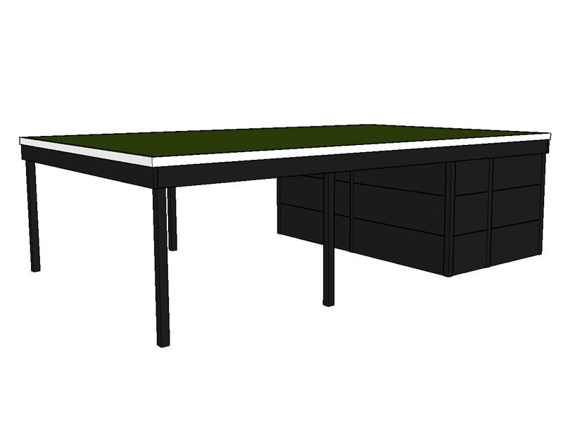 Modernes Gründach-Carport KLARE LINIE mit Abstellraum (Doppelcarport) - FREESE Holz