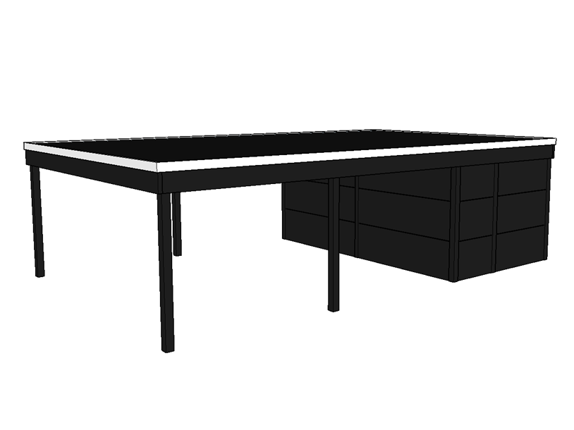 Modernes Doppelcarport KLARE LINIE mit Abstellraum - FREESE Holz