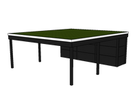 Modernes Gründach-Carport KLARE LINIE mit Abstellraum (Doppelcarport) - FREESE Holz