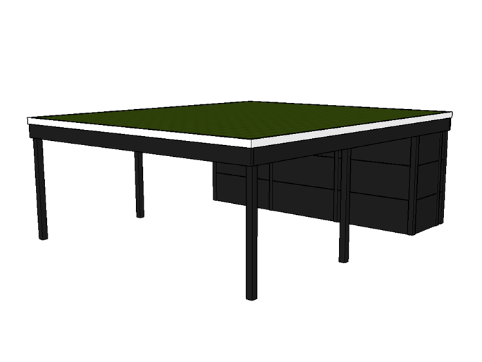 Modernes Gründach-Carport KLARE LINIE mit Abstellraum (Doppelcarport) - FREESE Holz