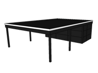 Modernes Doppelcarport KLARE LINIE mit Abstellraum - FREESE Holz