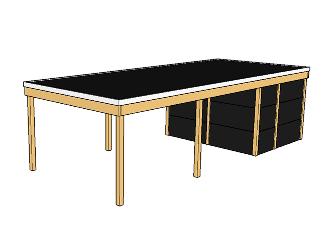 Modernes Einzelcarport KLARE LINIE mit Abstellraum - FREESE Holz