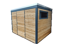 Doppeltür für modernes Gartenhaus KLARE LINIE - FREESE Holz