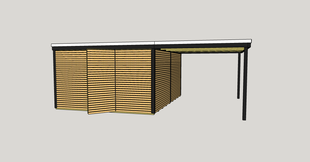 Vordach für Gartenhaus KLARE LINIE - FREESE Holz