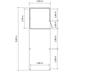 Modernes Gründach-Carport KLARE LINIE mit Abstellraum (Einzelcarport) - FREESE Holz