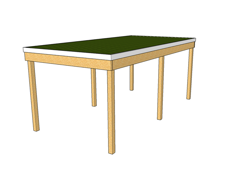 Modernes Gründach-Carport KLARE LINIE ohne Abstellraum (Einzelcarport) - FREESE Holz