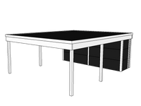 Modernes Doppelcarport KLARE LINIE mit Abstellraum - FREESE Holz