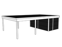 Modernes Doppelcarport KLARE LINIE mit Abstellraum - FREESE Holz