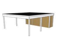 Modernes Doppelcarport KLARE LINIE mit Abstellraum - FREESE Holz