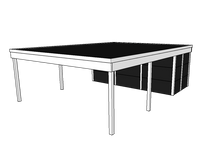 Modernes Doppelcarport KLARE LINIE mit Abstellraum - FREESE Holz