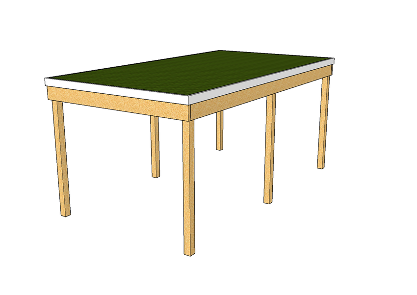 Modernes Gründach-Carport KLARE LINIE ohne Abstellraum (Einzelcarport) - FREESE Holz