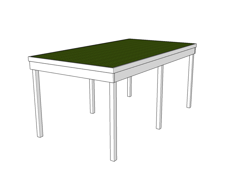 Modernes Gründach-Carport KLARE LINIE ohne Abstellraum (Einzelcarport) - FREESE Holz