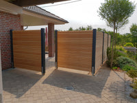 Rhombuszäune aus sibirischer Lärche, blickdicht, maßgefertigt - FREESE Holz