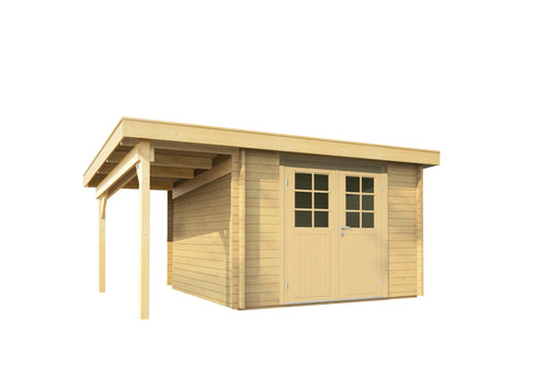 Holz-Gartenhaus Emelie von WOLFF FINNHAUS mit 5 Türvarianten