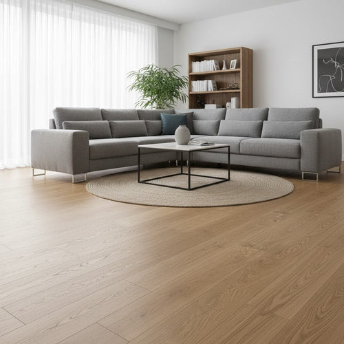 Wohnraum mit Oster Aktions-Parkett Eiche Naturell geölt, erhältlich in SH/HH