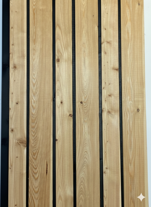 Blackline Fassadenprofil Lärche - Vertikalprofil mit Nut und schwarzer Feder 2,44m