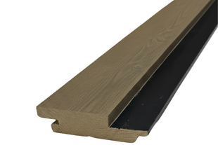 Blackline Fassadenprofil Fichte - Vertikalprofil mit Nut und schwarzer Feder 2,55 m