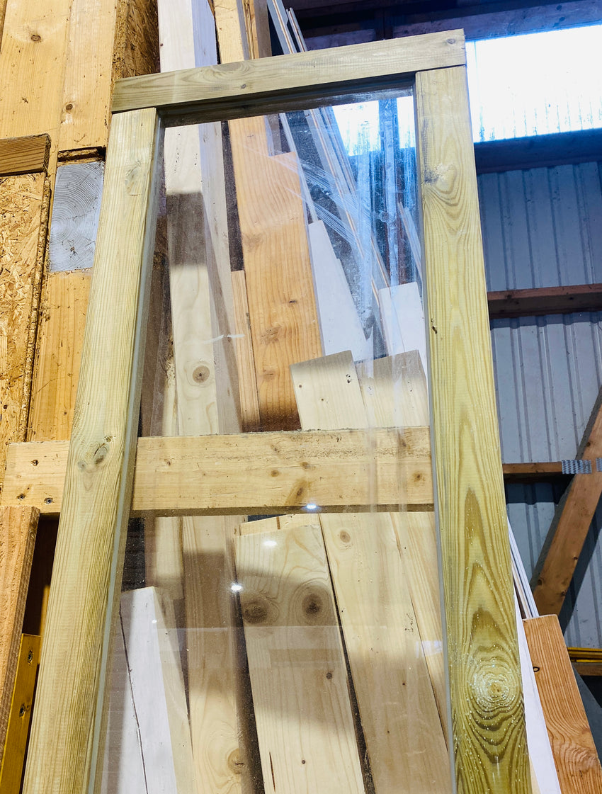 Option: Fenster Festverglasung aus Echtglas für Abstellraum Carport Classic