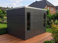 Gartenhaus KUBUS – modernes Gartenhaus mit HPL-Fassade