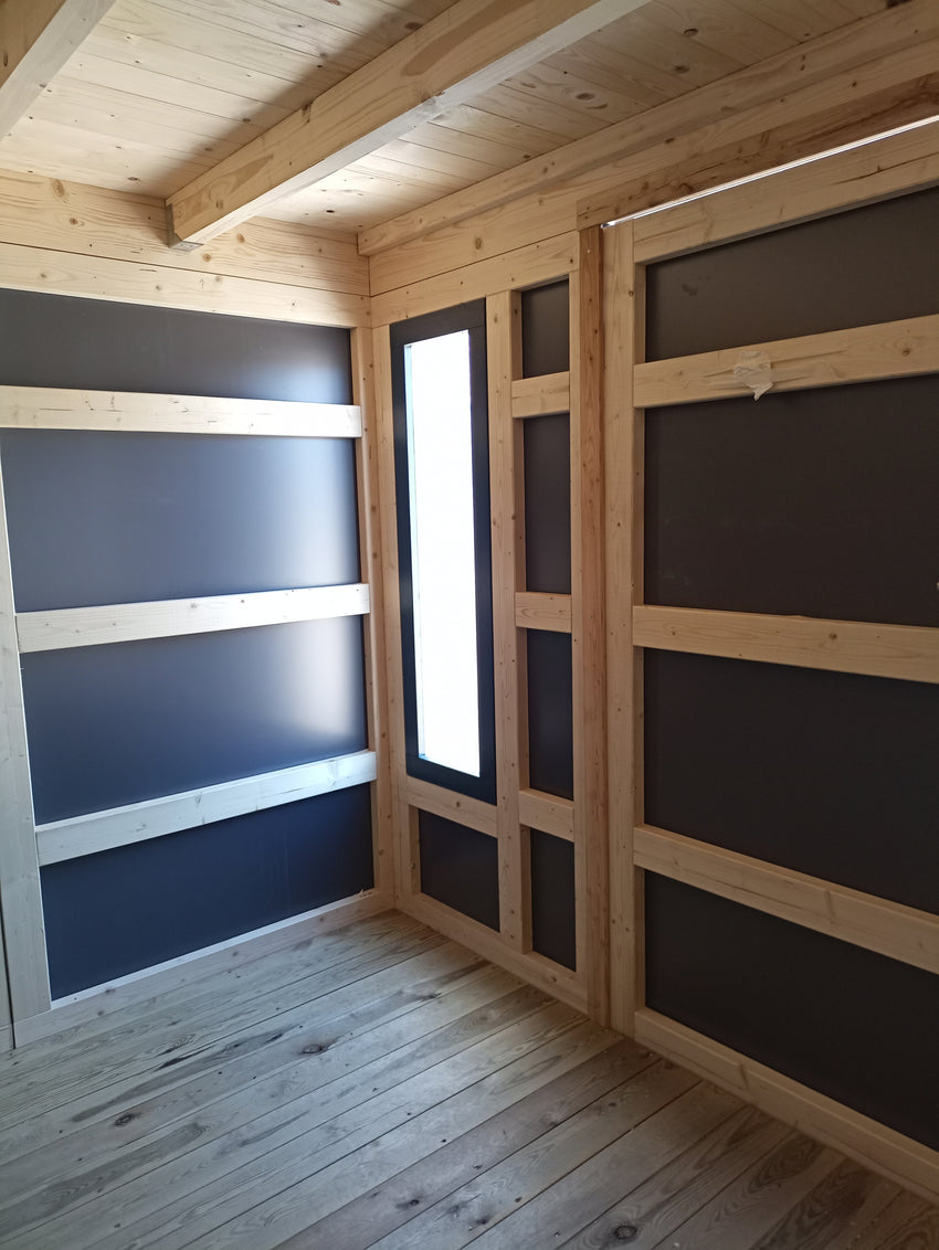 Gartenhaus KUBUS – modernes Gartenhaus mit HPL-Fassade