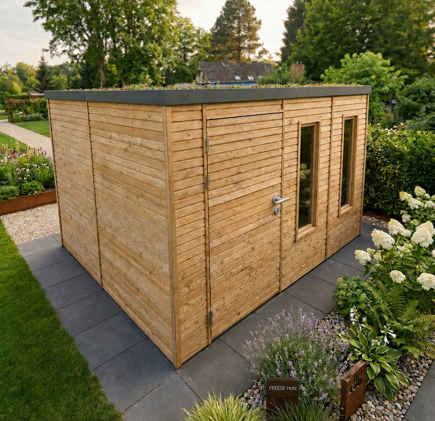 Gartenhaus NATUR – modernes Holz-Gartenhaus nach Maß