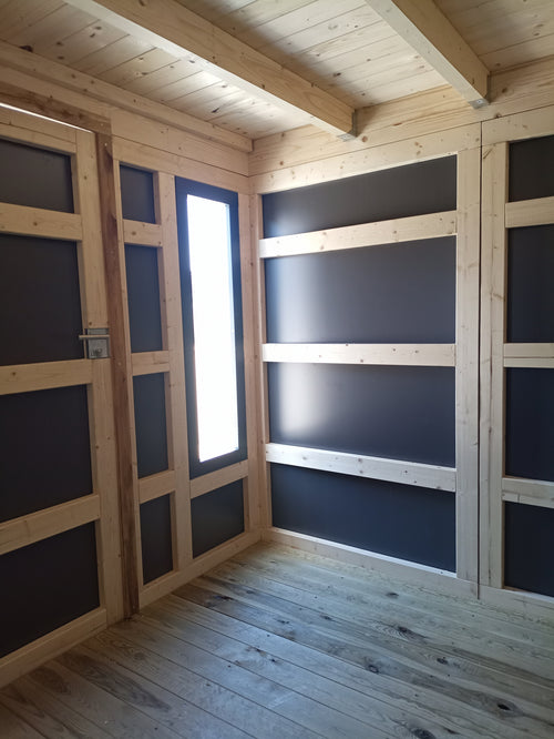 Gartenhaus KUBUS – modernes Gartenhaus mit HPL-Fassade