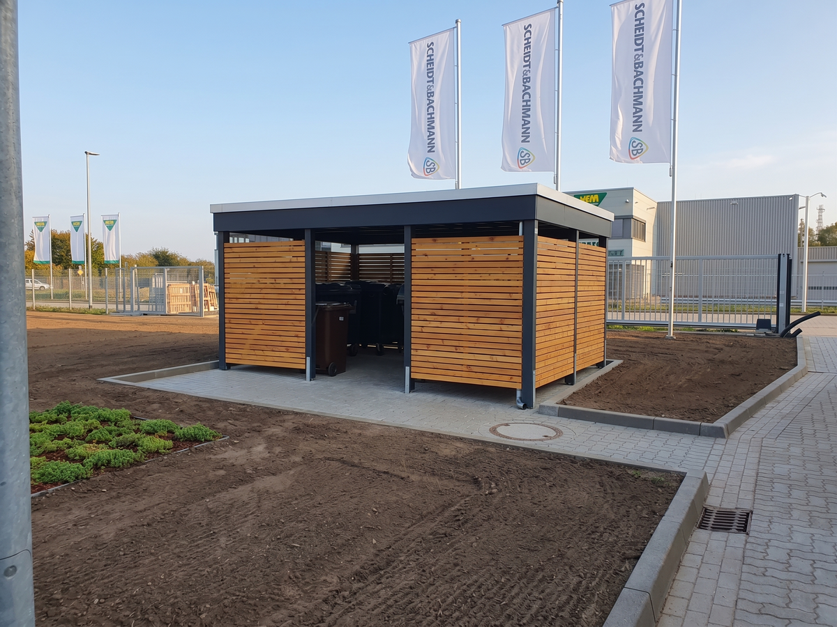 Mülltonneneinhausung modern
