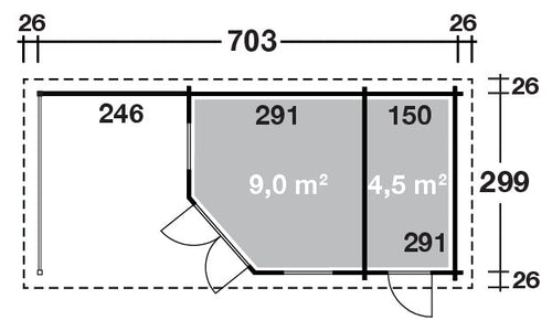 Holz-Gartenhaus Annabell 1-Raum und 2-Raum von WOLFF FINNHAUS - FREESE Holz 