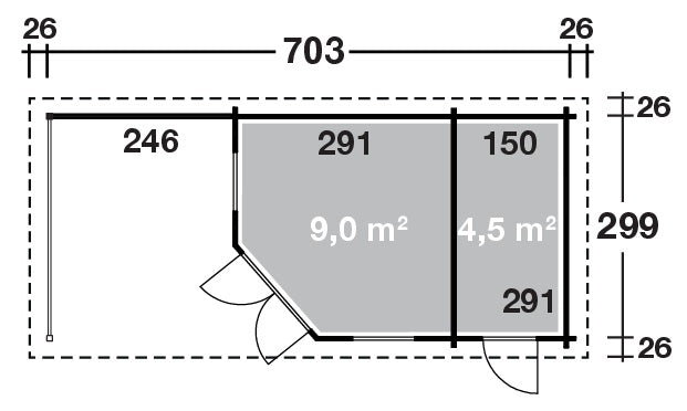 Holz-Gartenhaus Annabell 1-Raum und 2-Raum von WOLFF FINNHAUS - FREESE Holz 